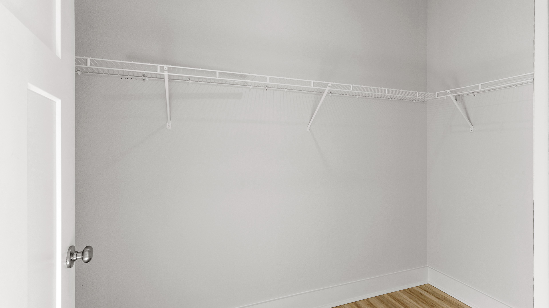 The spacious closet is in the primary bathroom