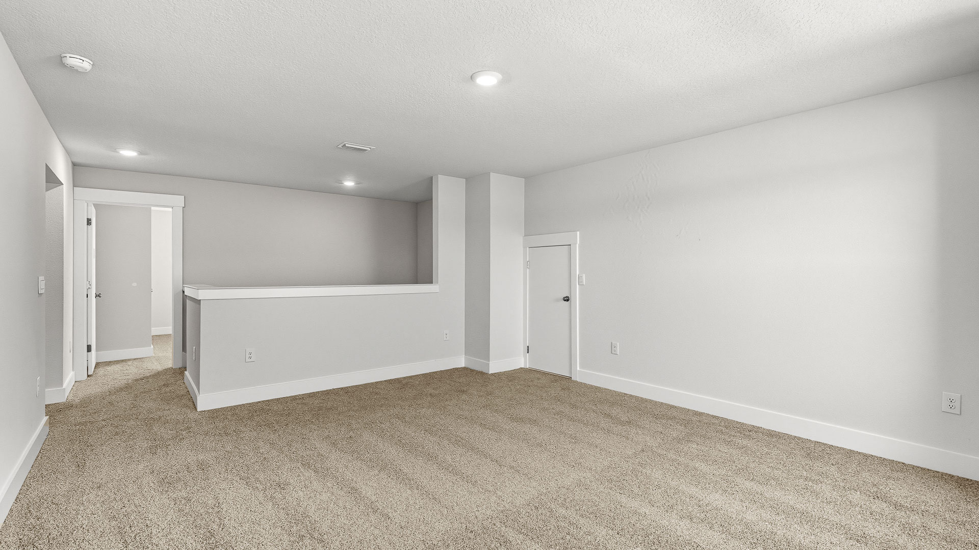 The additional living area is perfect for a game room or study