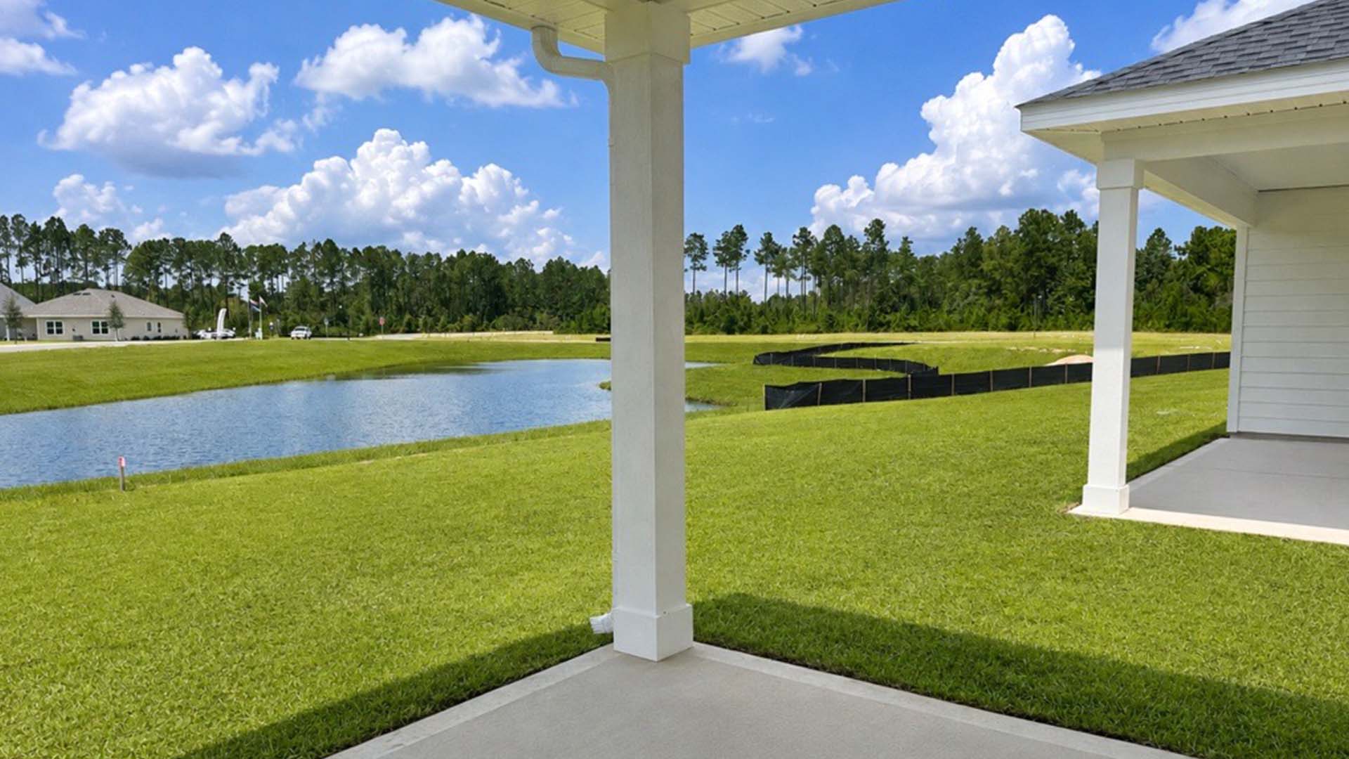 30 Foxtrail Run has a pond view from the back patio