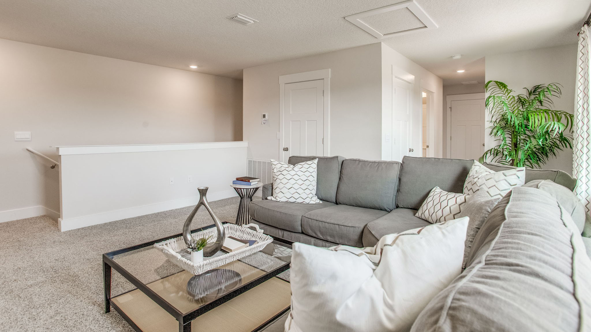 The additional living area could be used as a game room or study