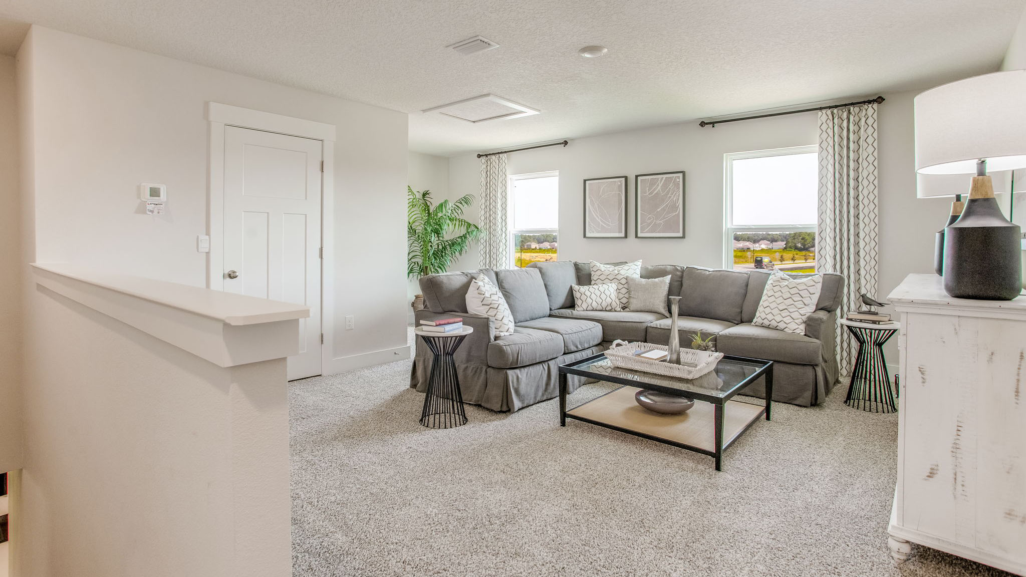 Upstairs you will find a second living area