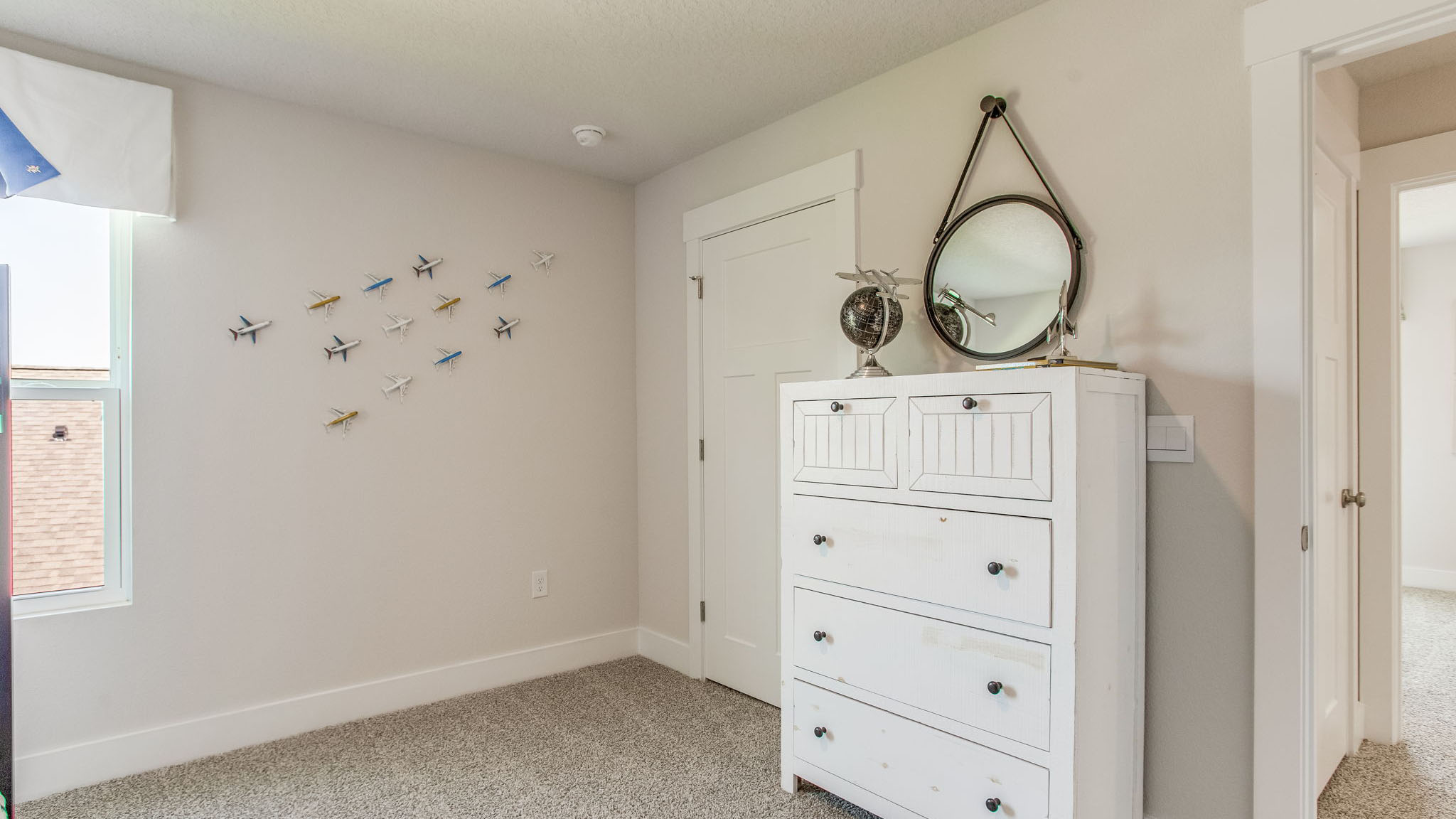 The additional bedrooms have carpet