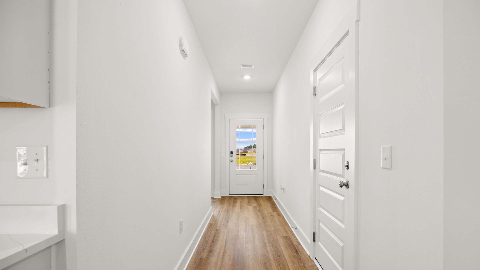 The Riverside has EVP flooring leading to the open living area