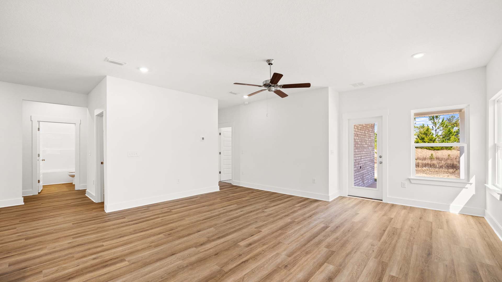 There is a spacious living room