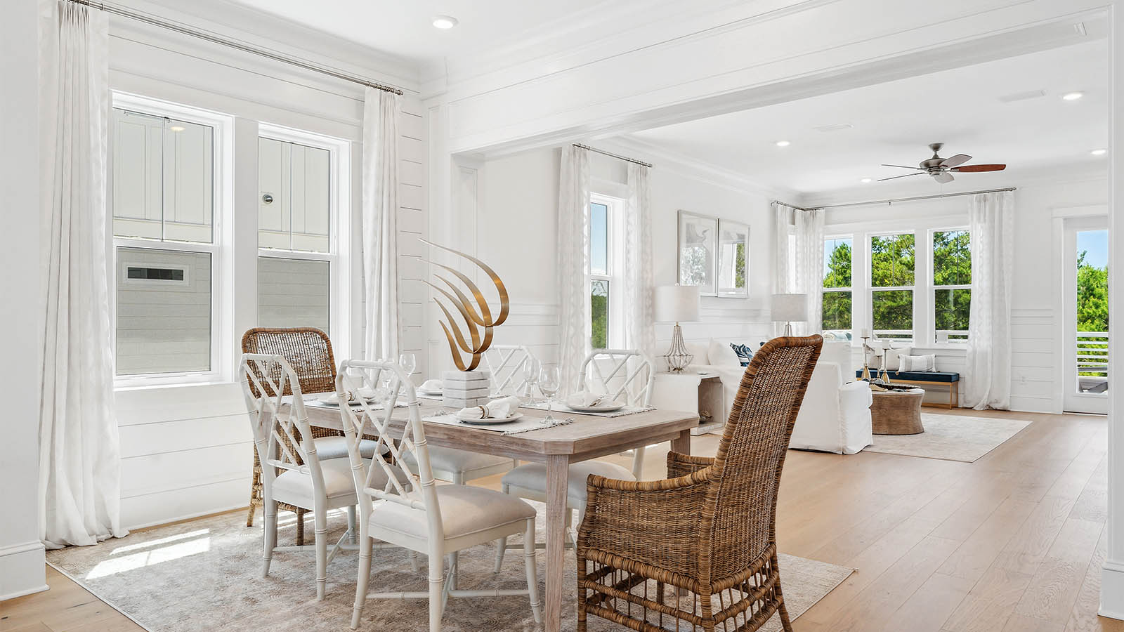 The dining area is located off the second floor living area