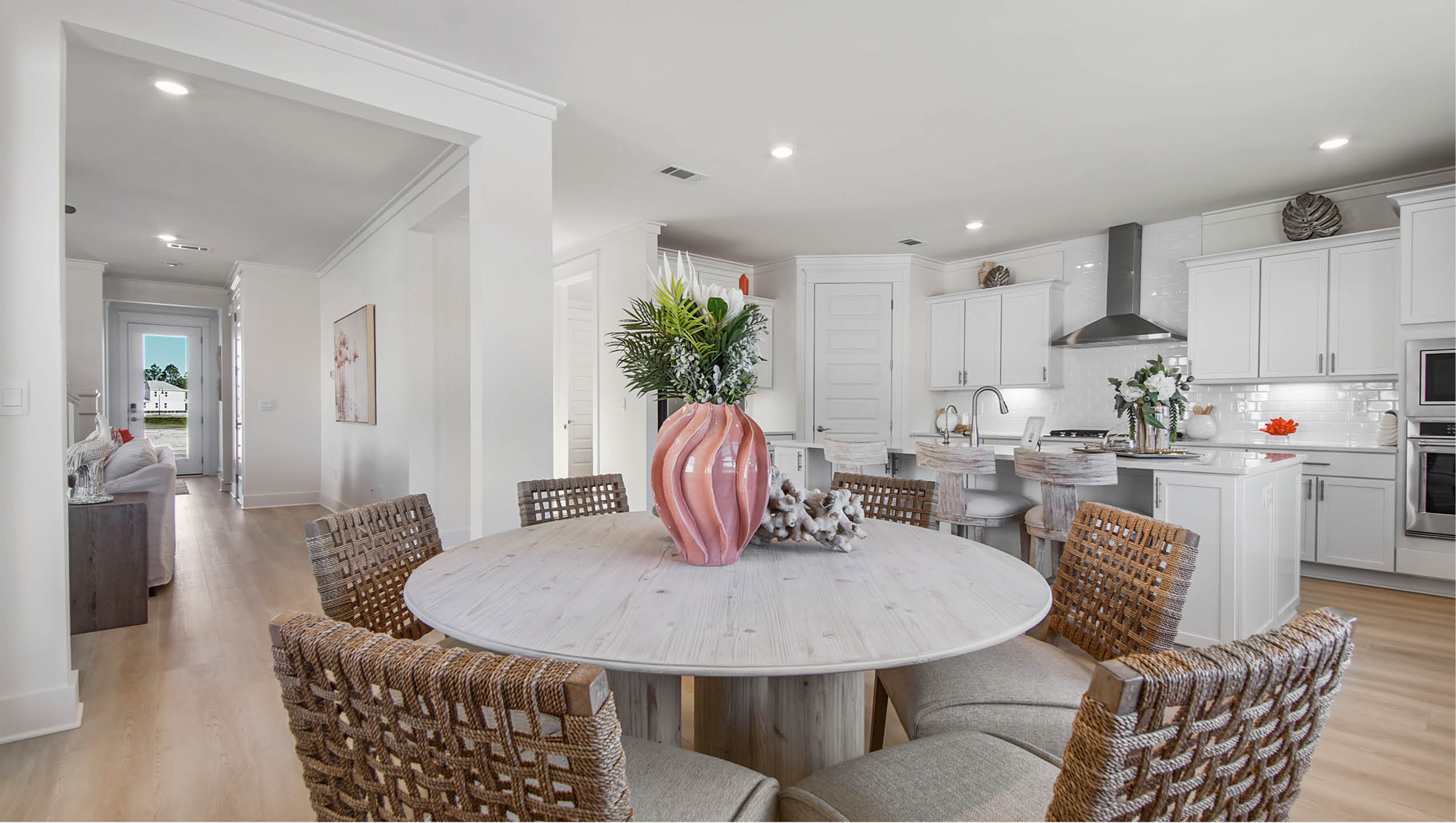 Dining area opens to kitchen