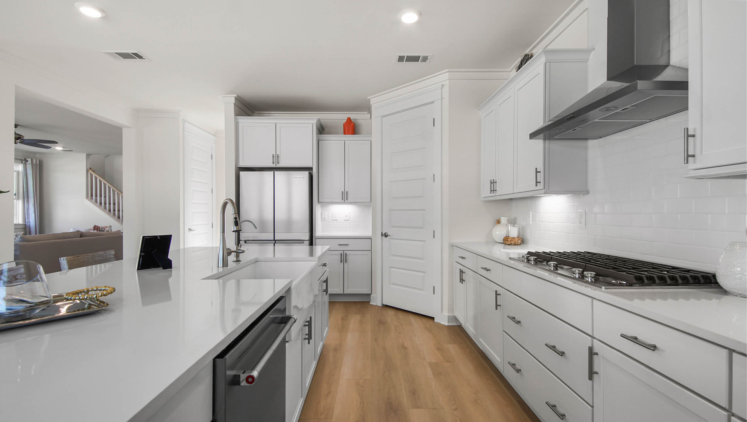 Gourmet kitchen with gas cooktop