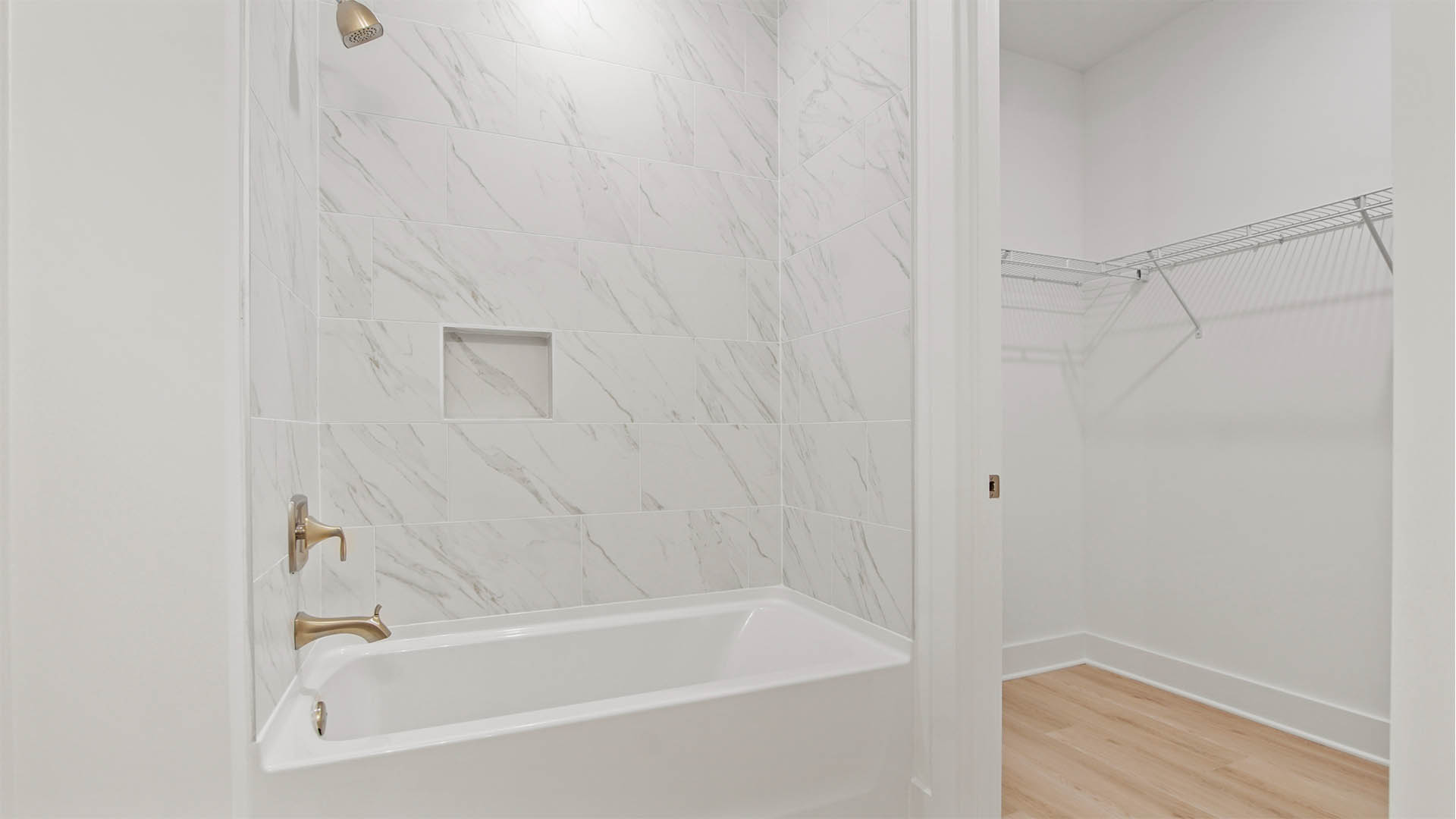 Bedroom three private bath features shower tub combination