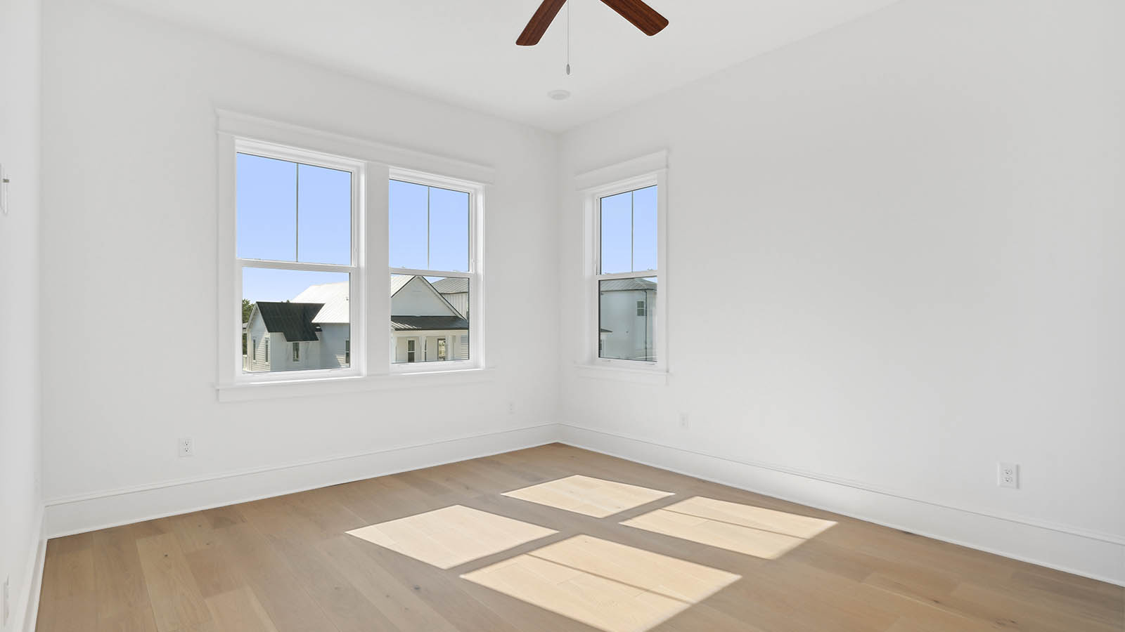 The guest bedrooms have closets