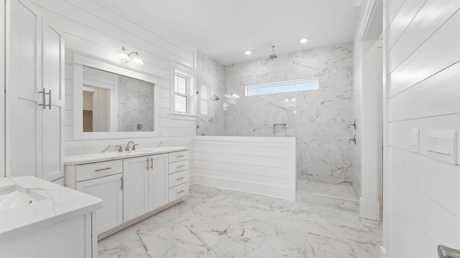 The third level primary bathroom