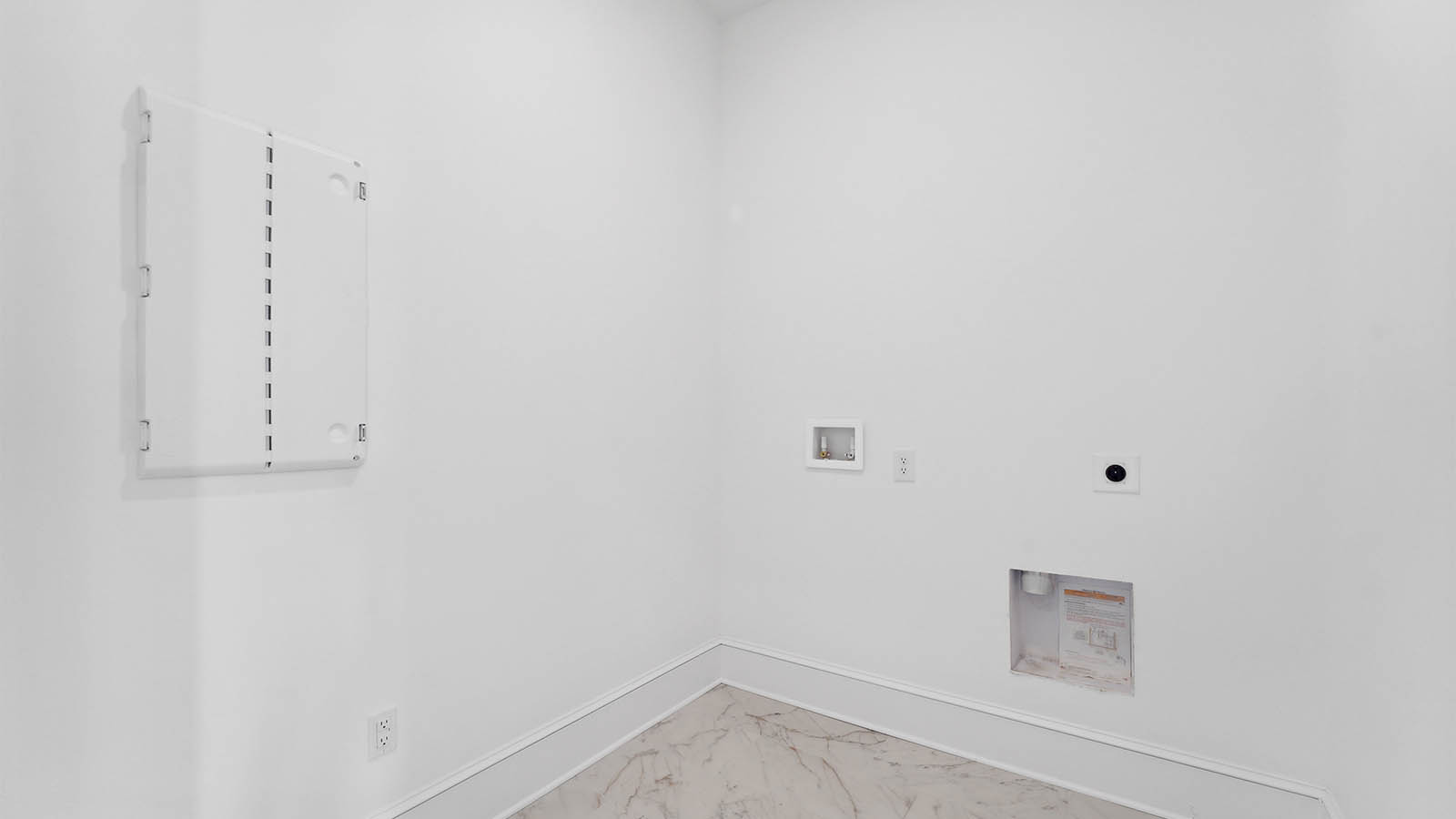 The laundry room is located on the third level