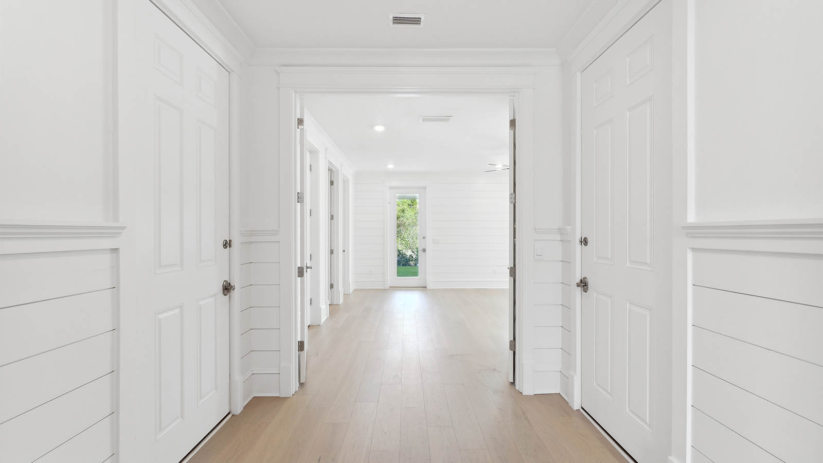 The first level has a flex space that can be used as a bunk room, game room or a media room