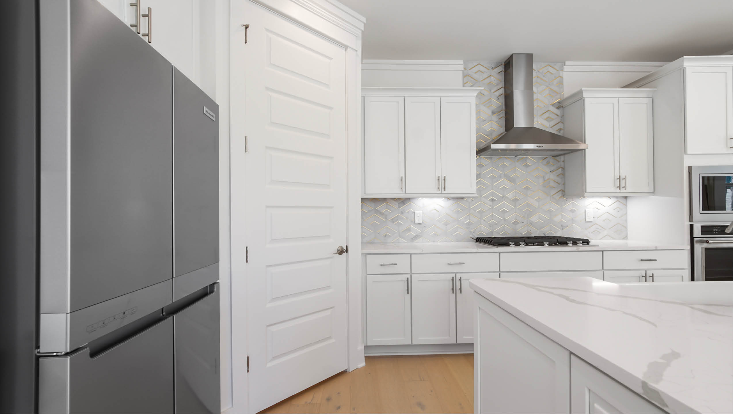 Kitchen features KitchenAid stainless steel appliances