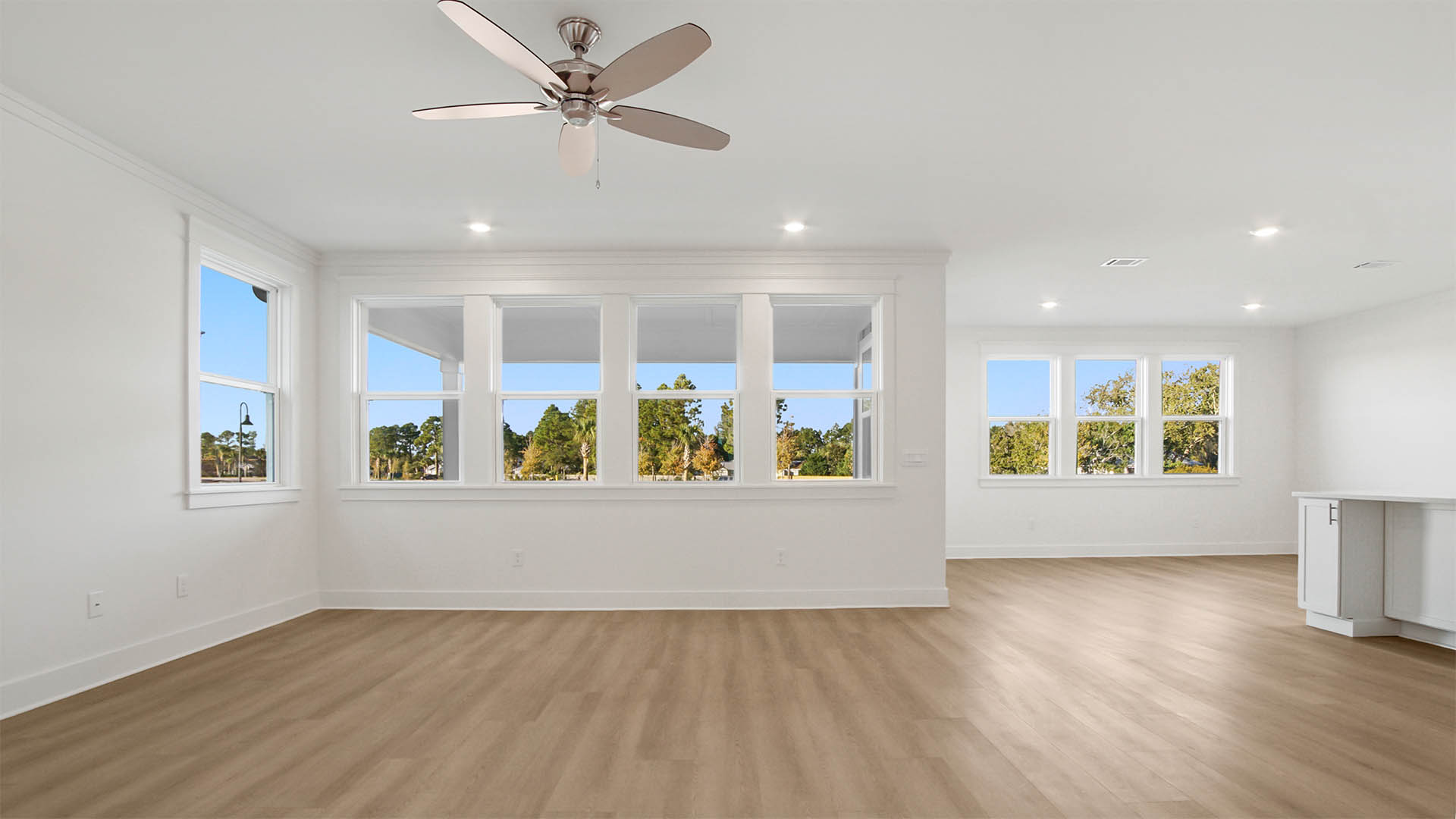 Large great room with abundant light