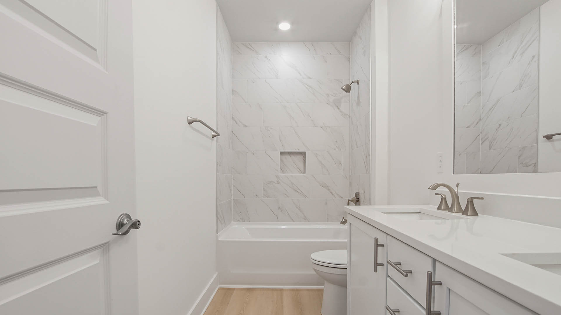 Shared hall bathroom on second level