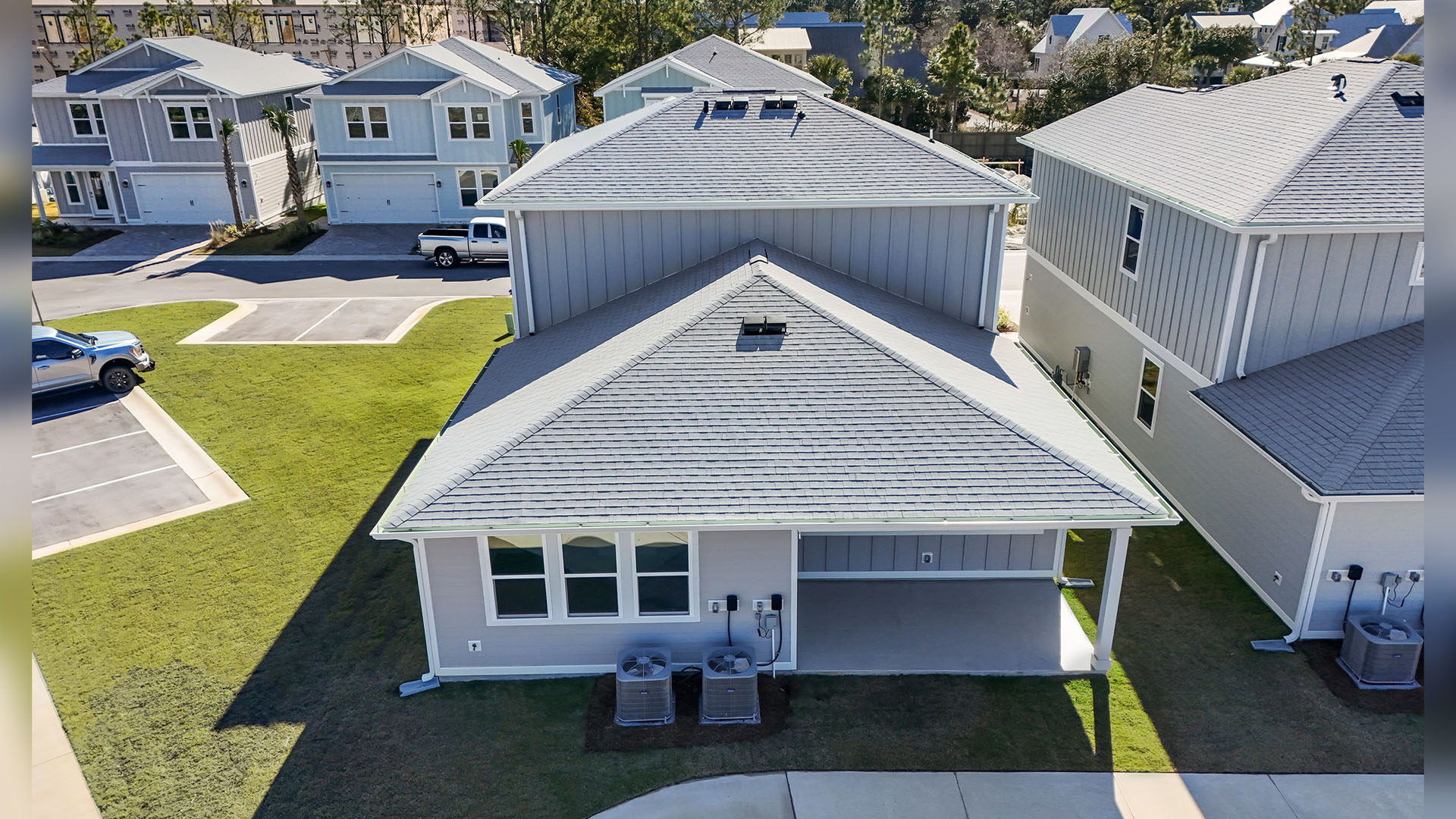 The Trenton back view of the home