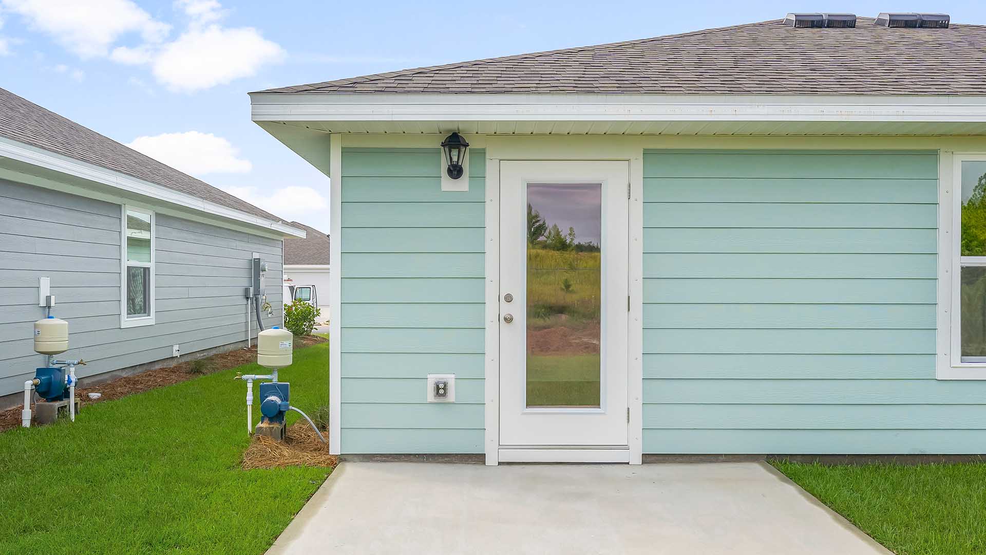 The back patio is accessible off the dining area
