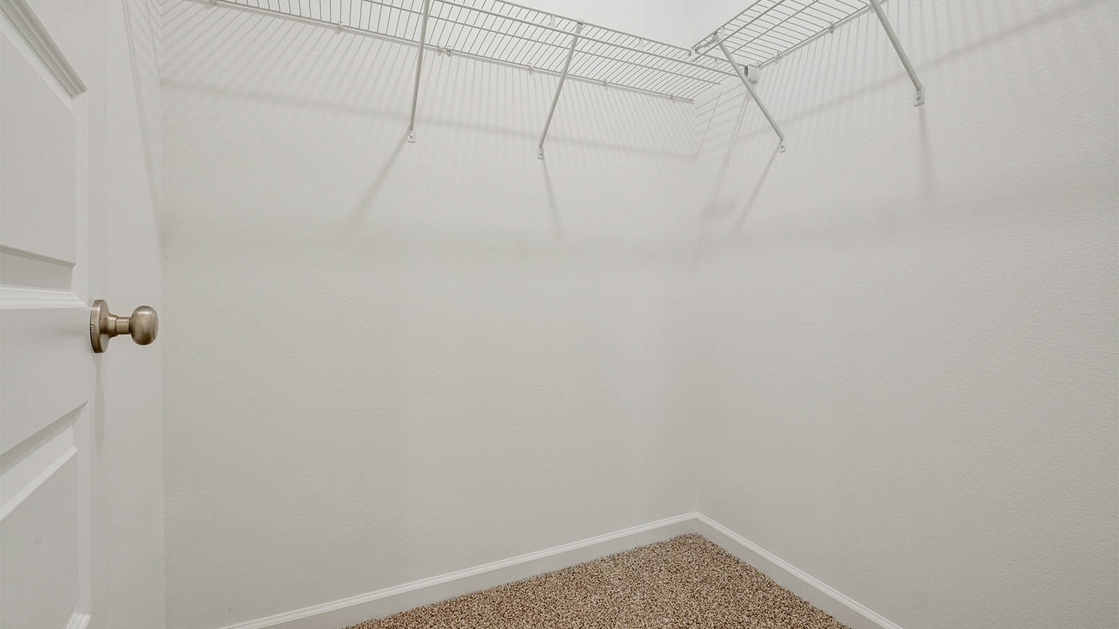 The Mason has large walk in closet with ventilated shelving
