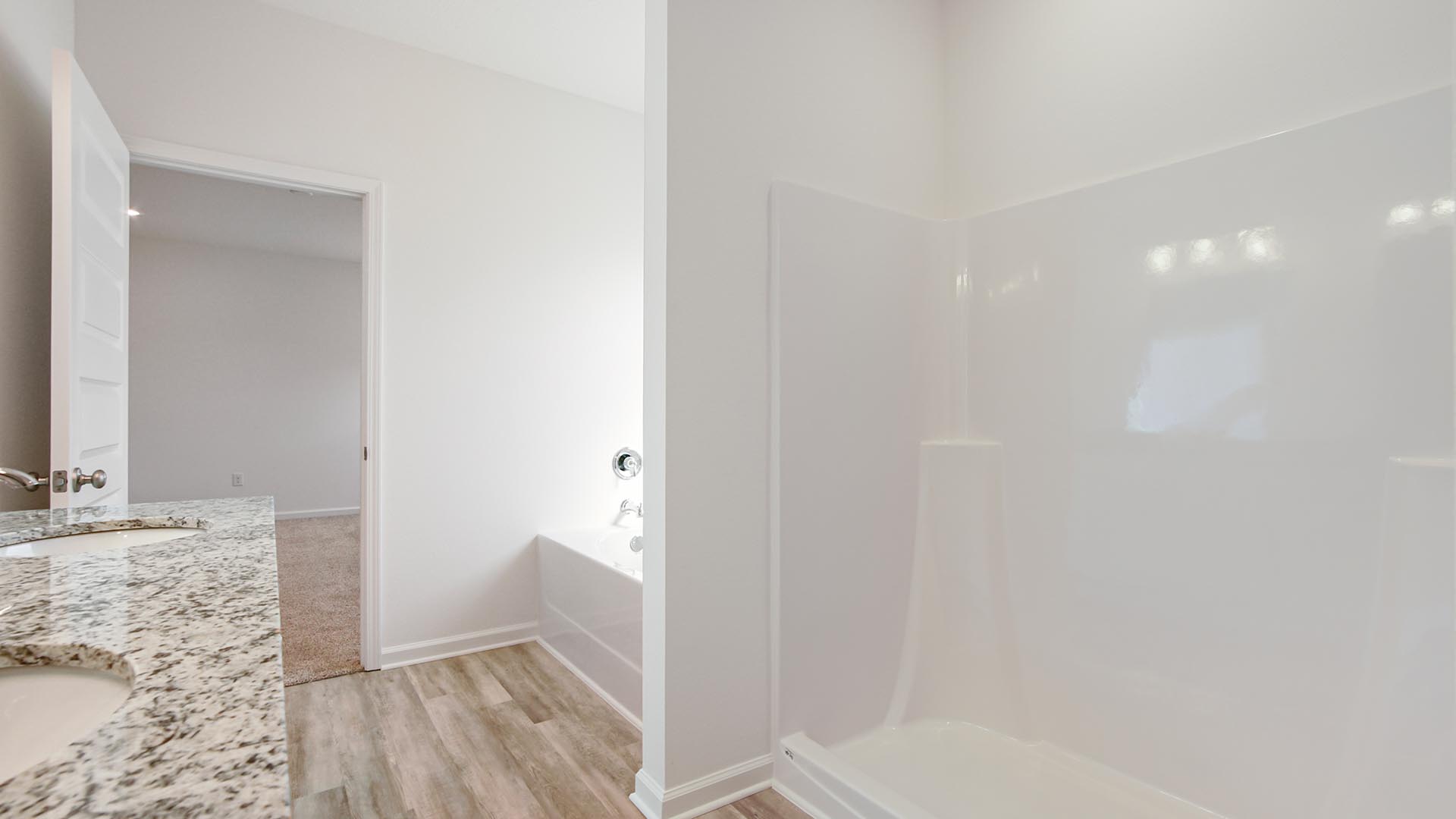 Large shower in the primary bathroom