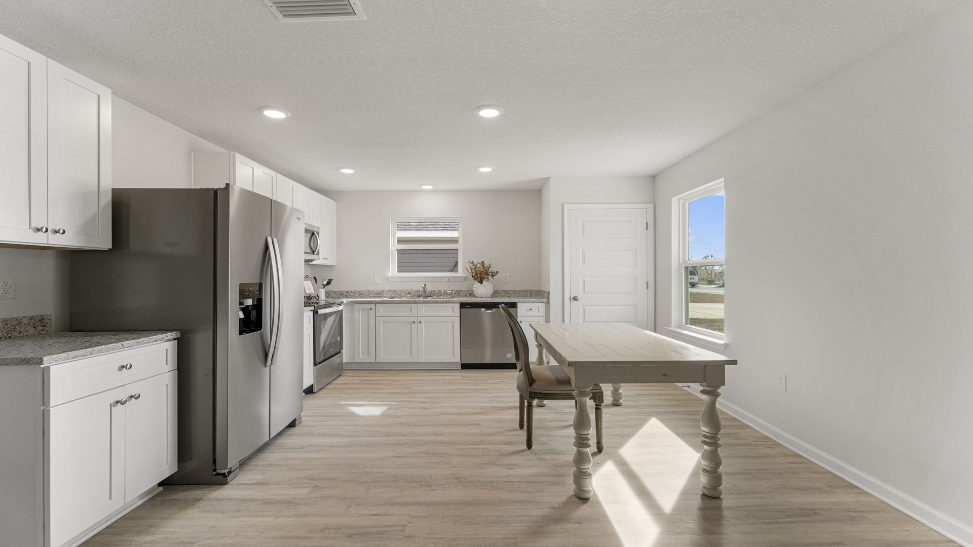 Stainless appliances in kitchen