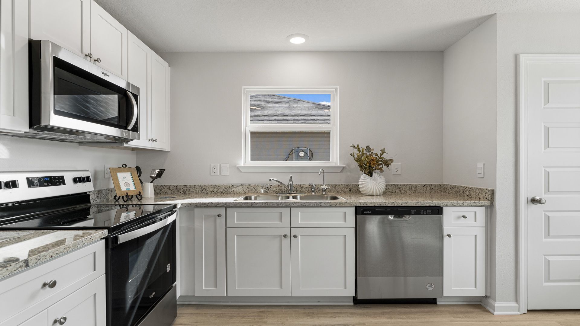 Stainless appliances in kitchen