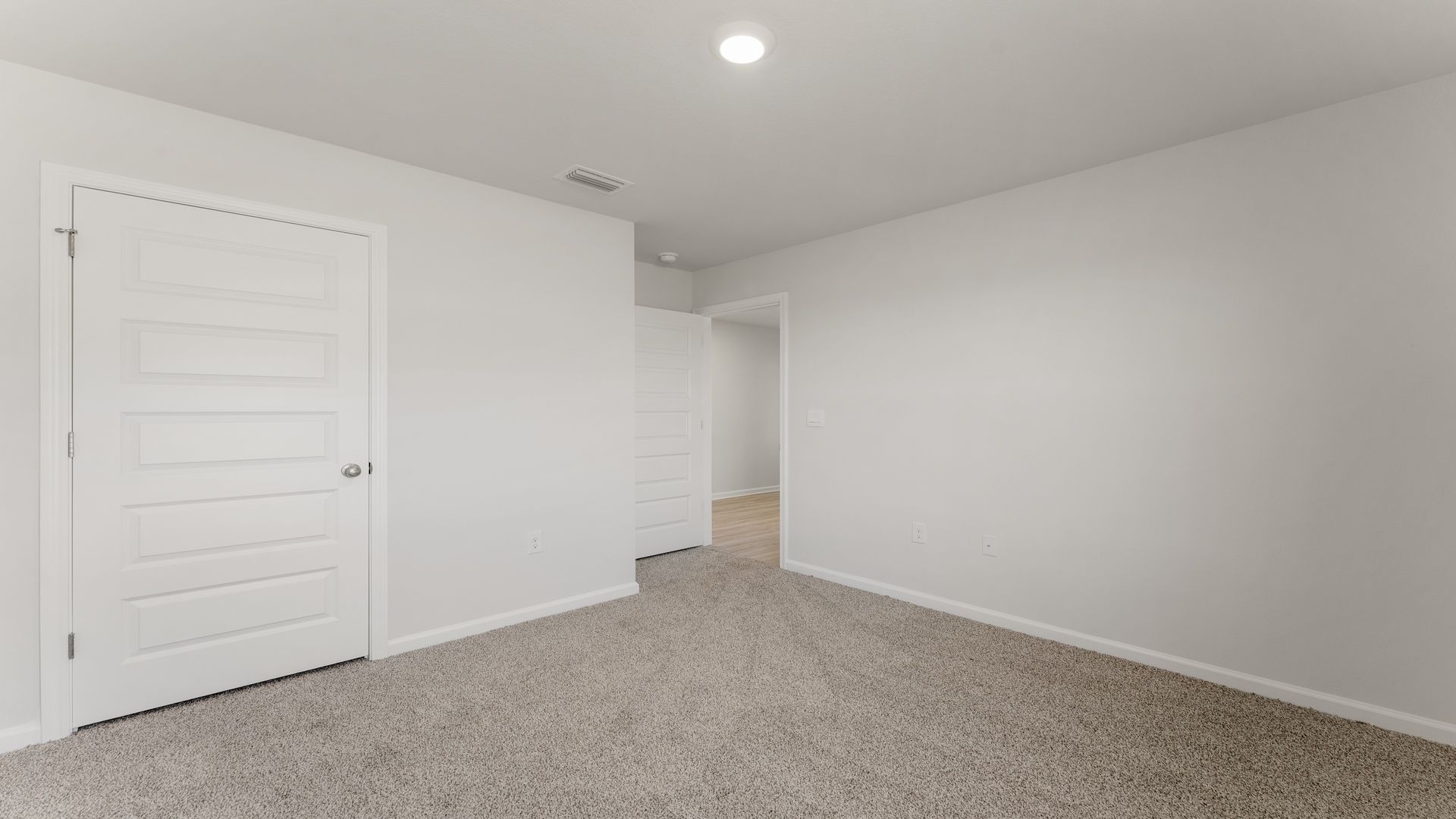 Bedroom three has a sizable closet and carpet
