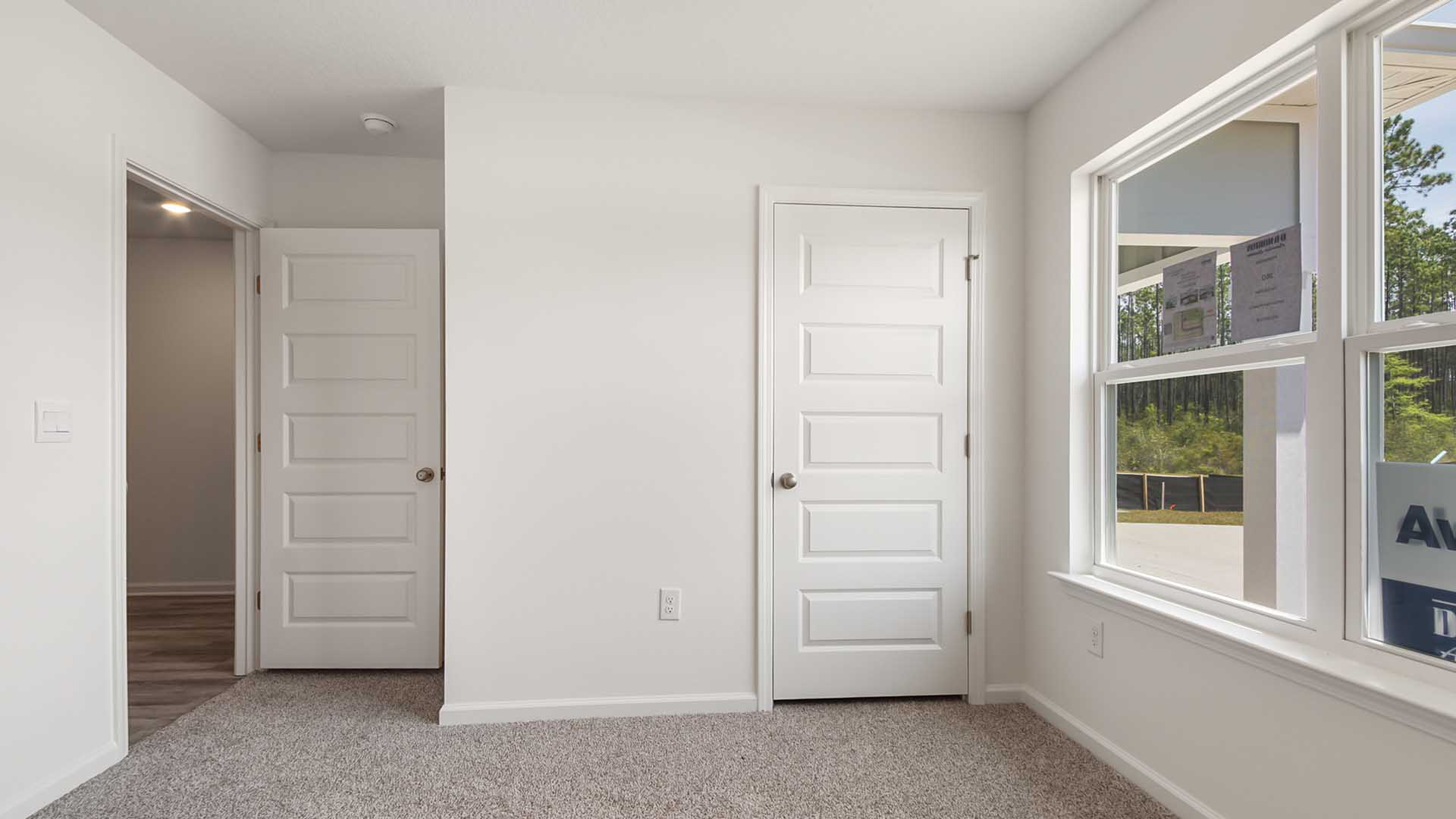 Bedroom two is located at the front of the home