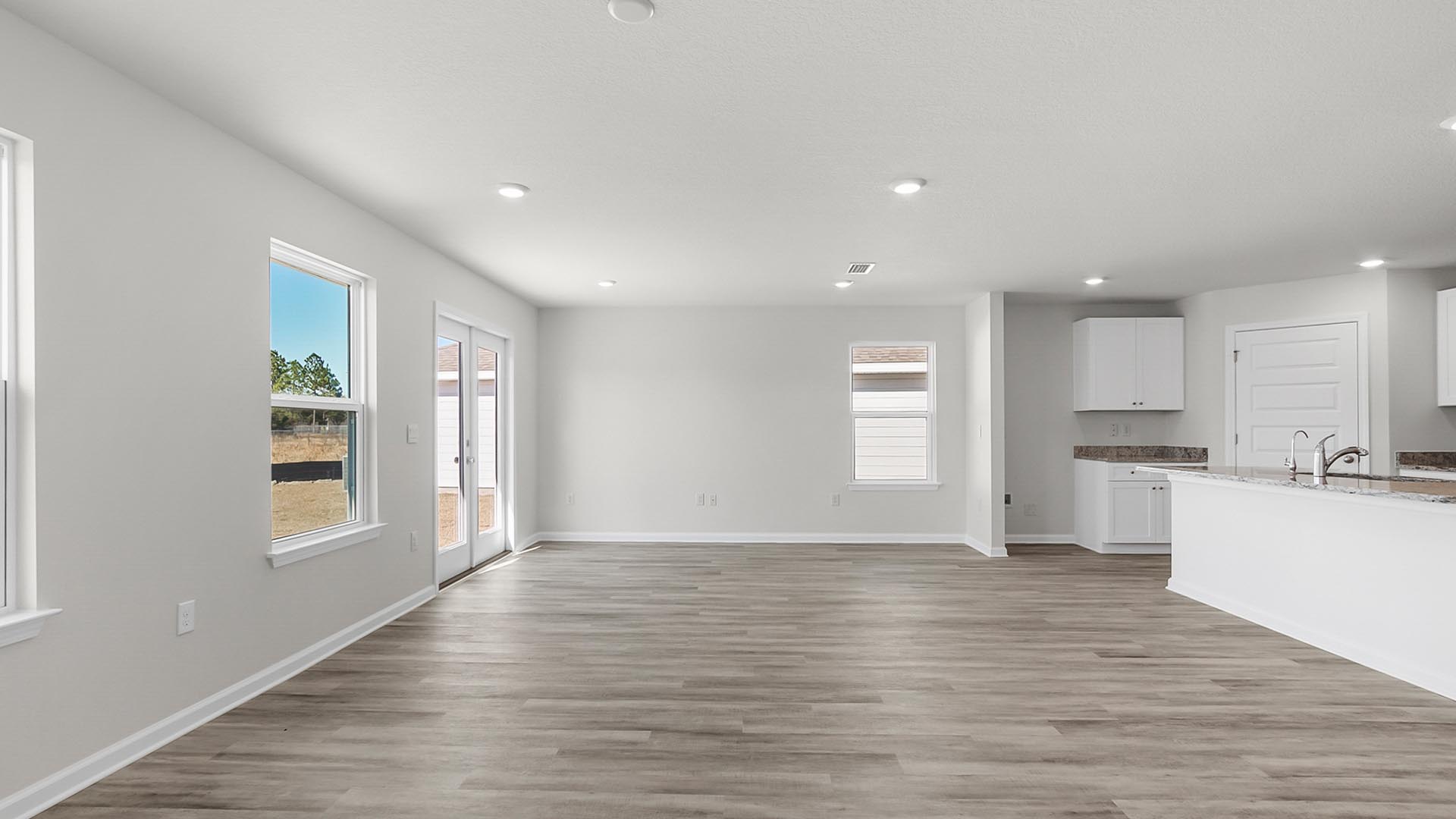 The large living space allows for family and friends to visit comfortably