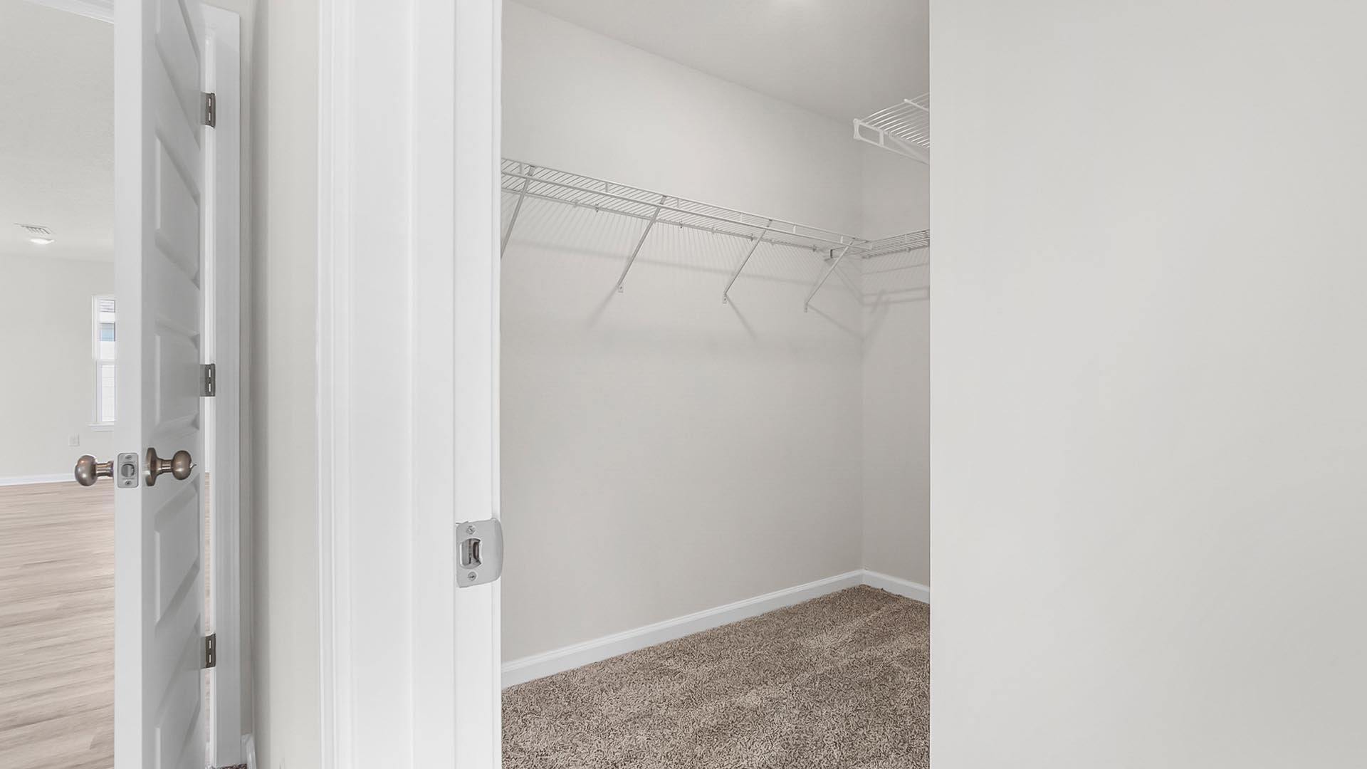 Spacious closet in the primary bedroom