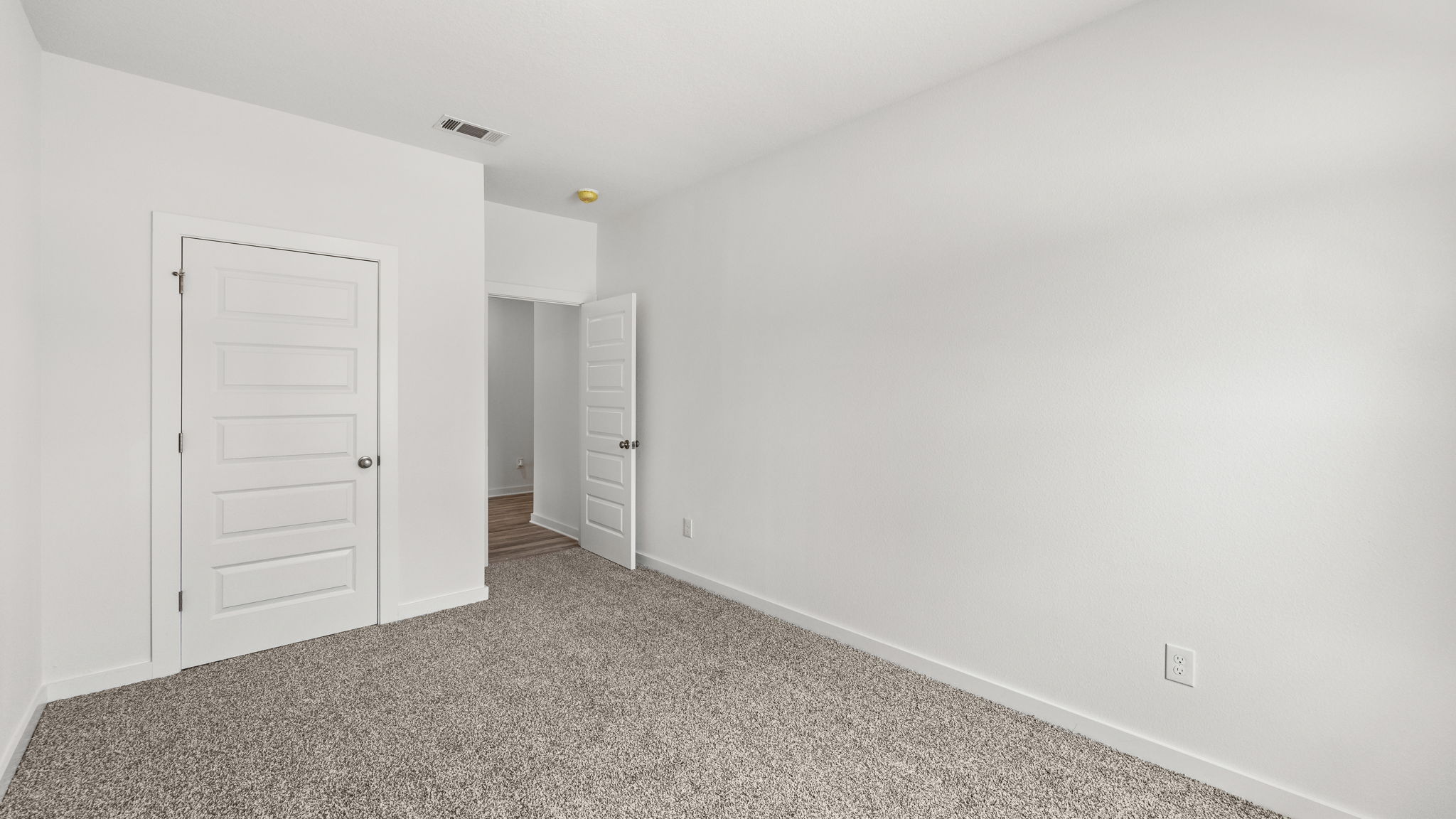 Bedroom three has ample closet space