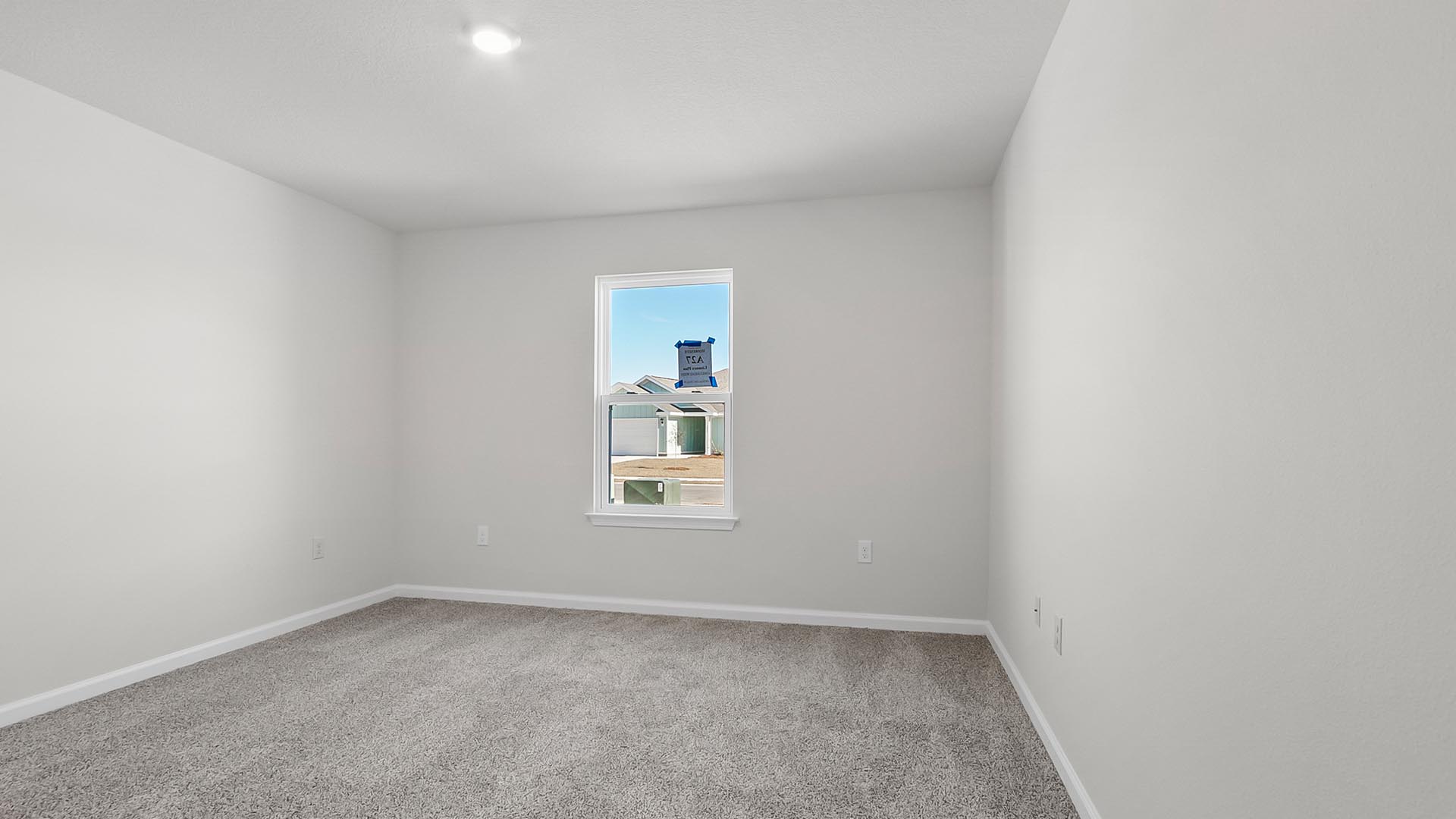 Bedroom three has plush carpet and as spacious closet