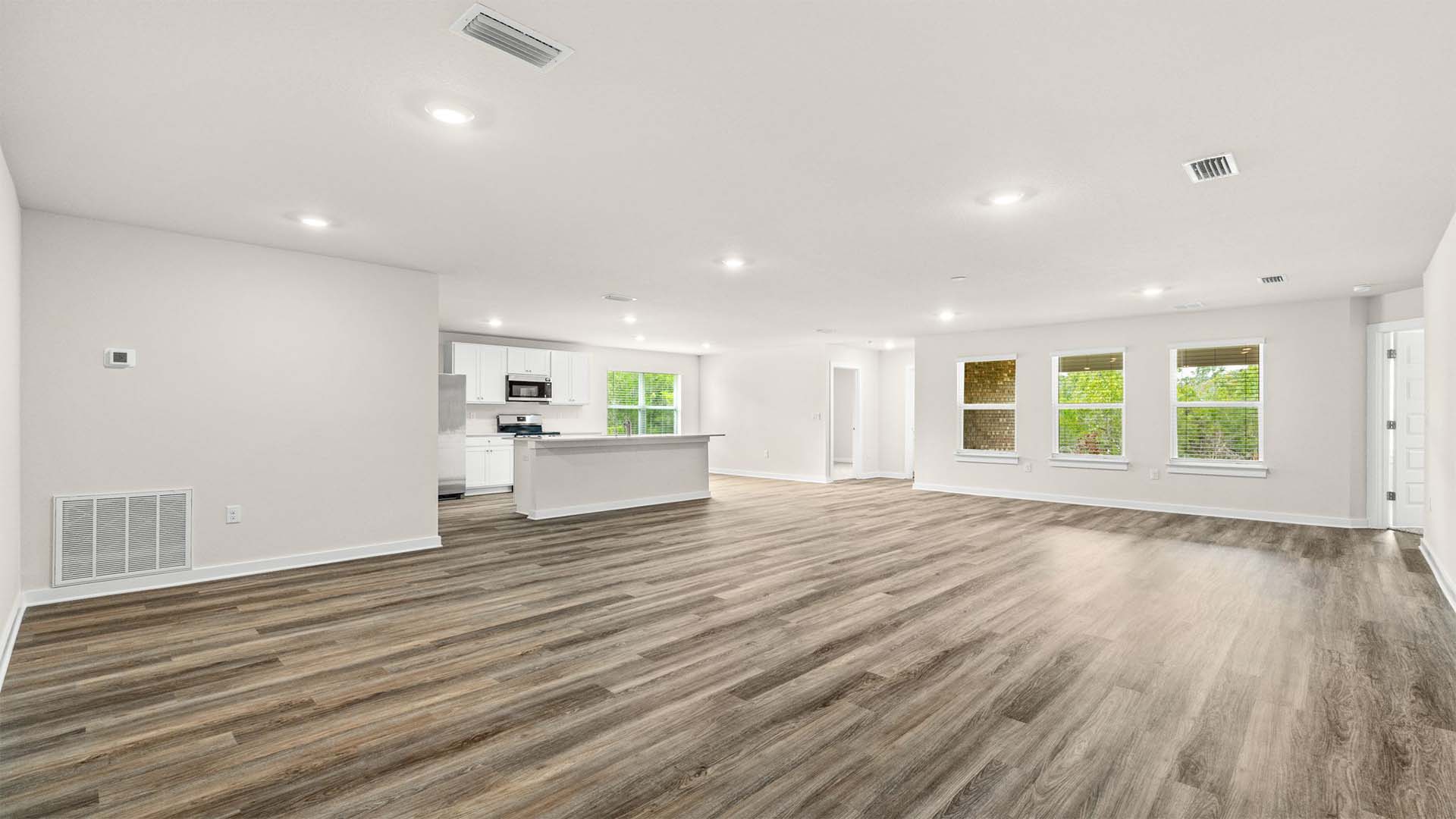 Spacious open concept floor plans