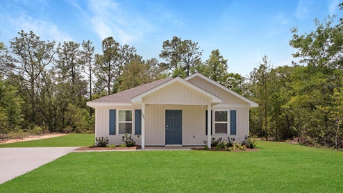 The Callaway has three bedrooms and two full bathrooms
