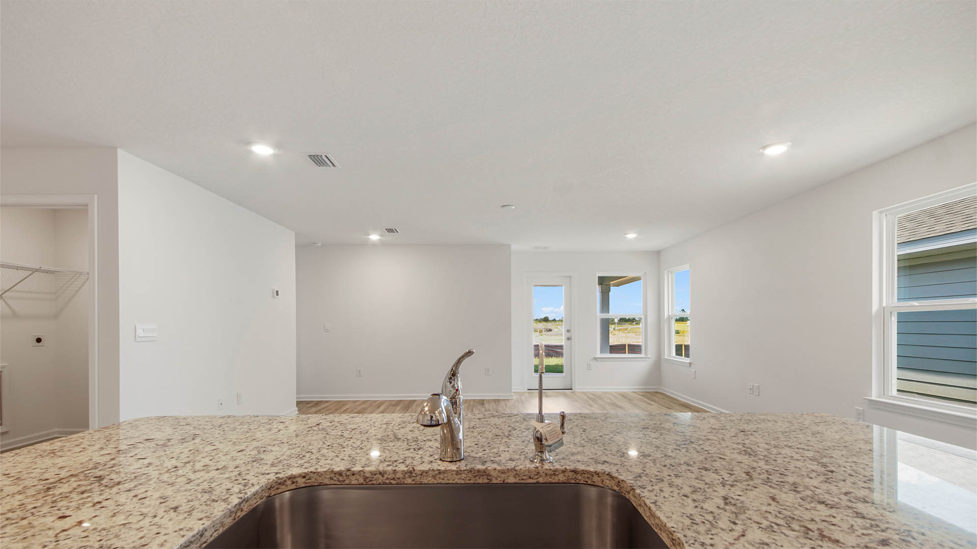 Kitchen comes equipped with a tap that is ready for water filter hookup