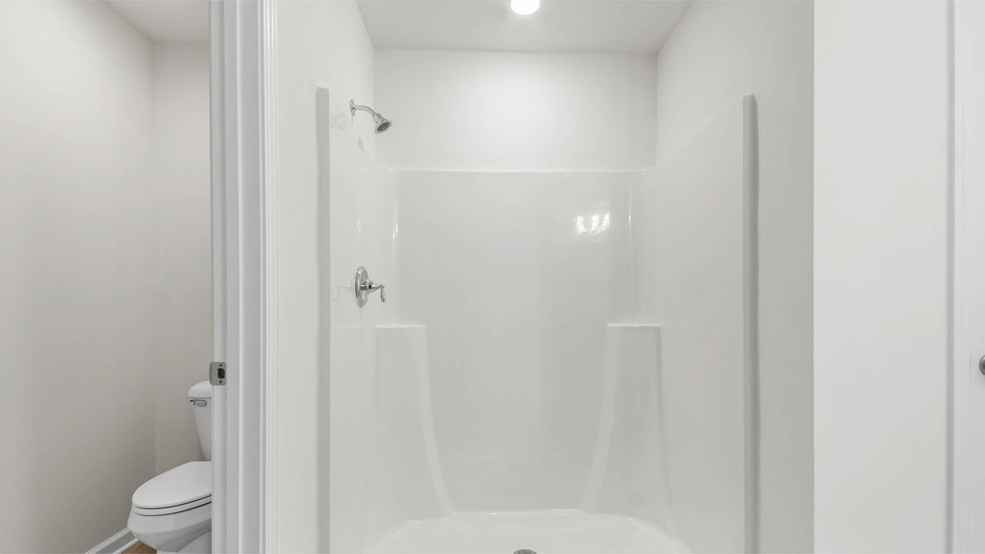Primary bath with large shower and separate water closet