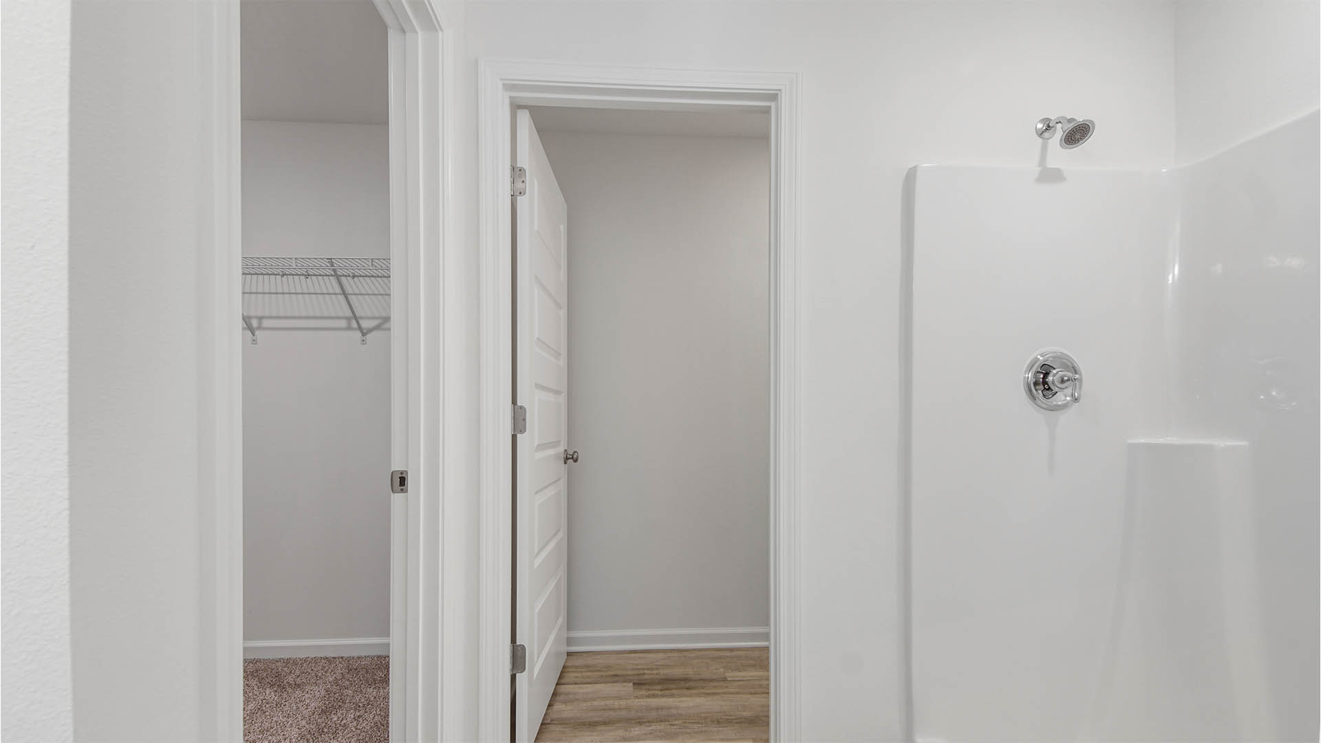 Spacious primary bathroom