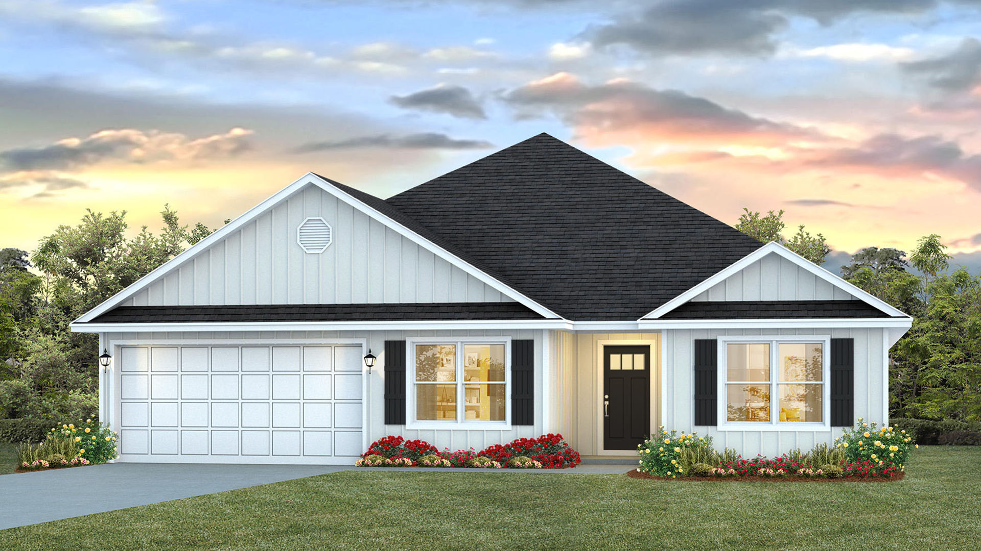 1585 is pre-construction and will be developed with the Sawyer floor plan. This is a five bedroom three bathroom home with a two car garage