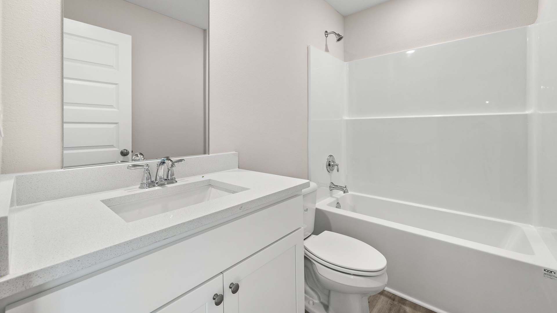 There are two shared bathrooms