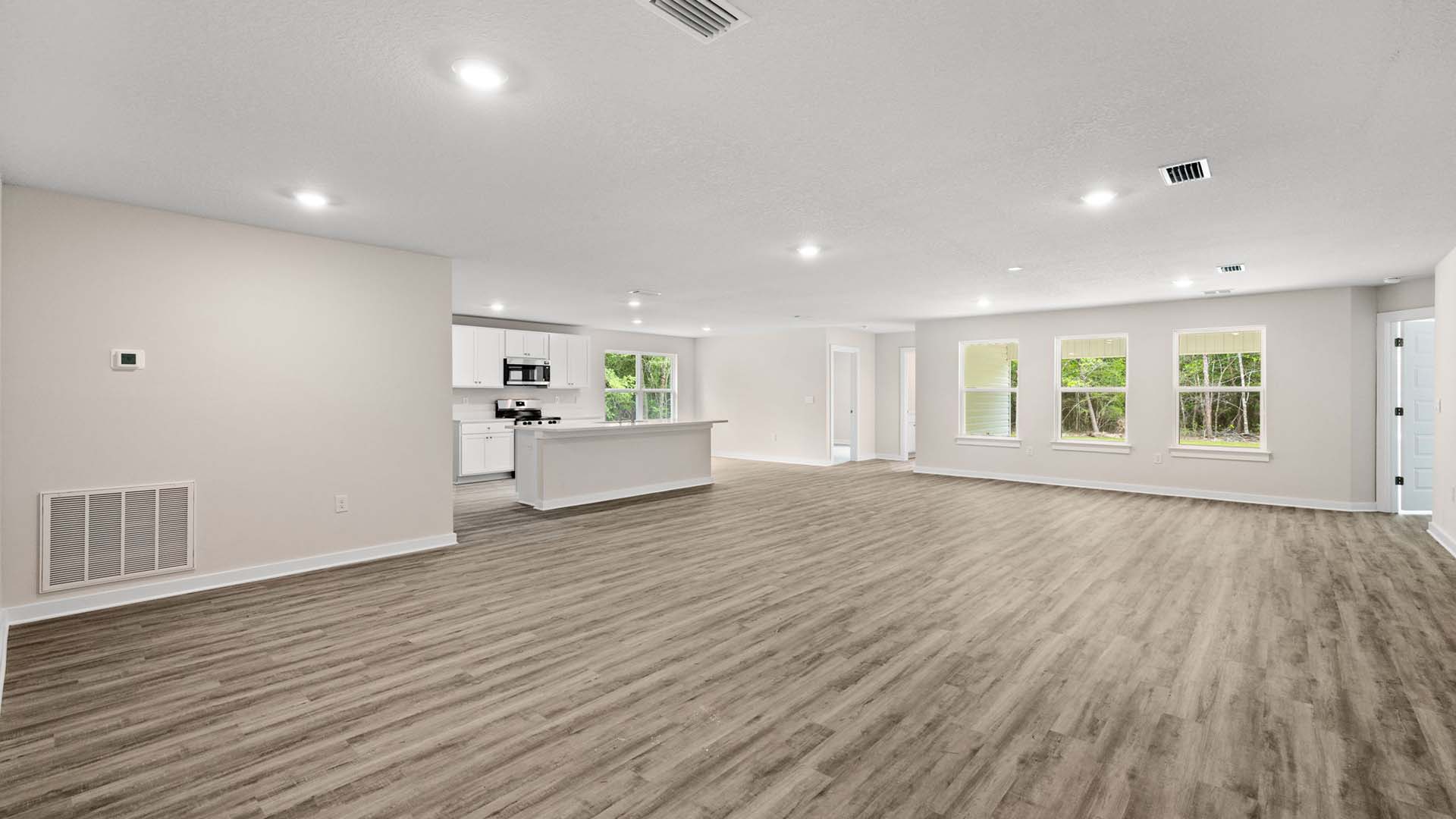 An appointed dining space allows for formal meals with guests and family