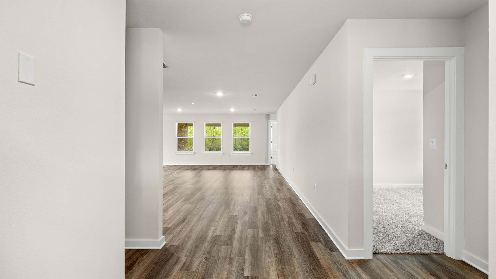 Entry of the Sawyer leading to the open concept living area