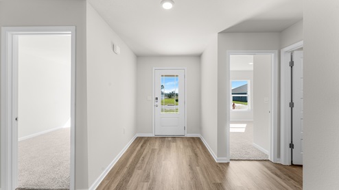 Hall leading to the front entry