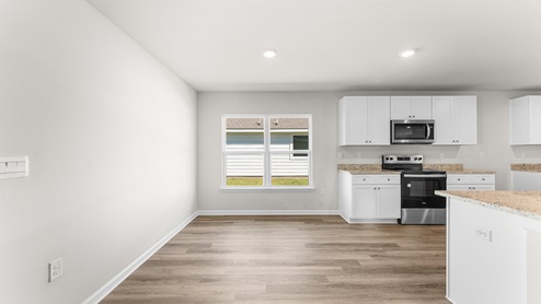 The breakfast area off the kitchen