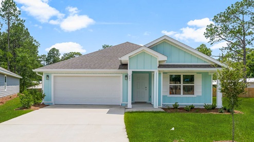 Cali D Exterior at completion this is a four bedroom two bathroom home