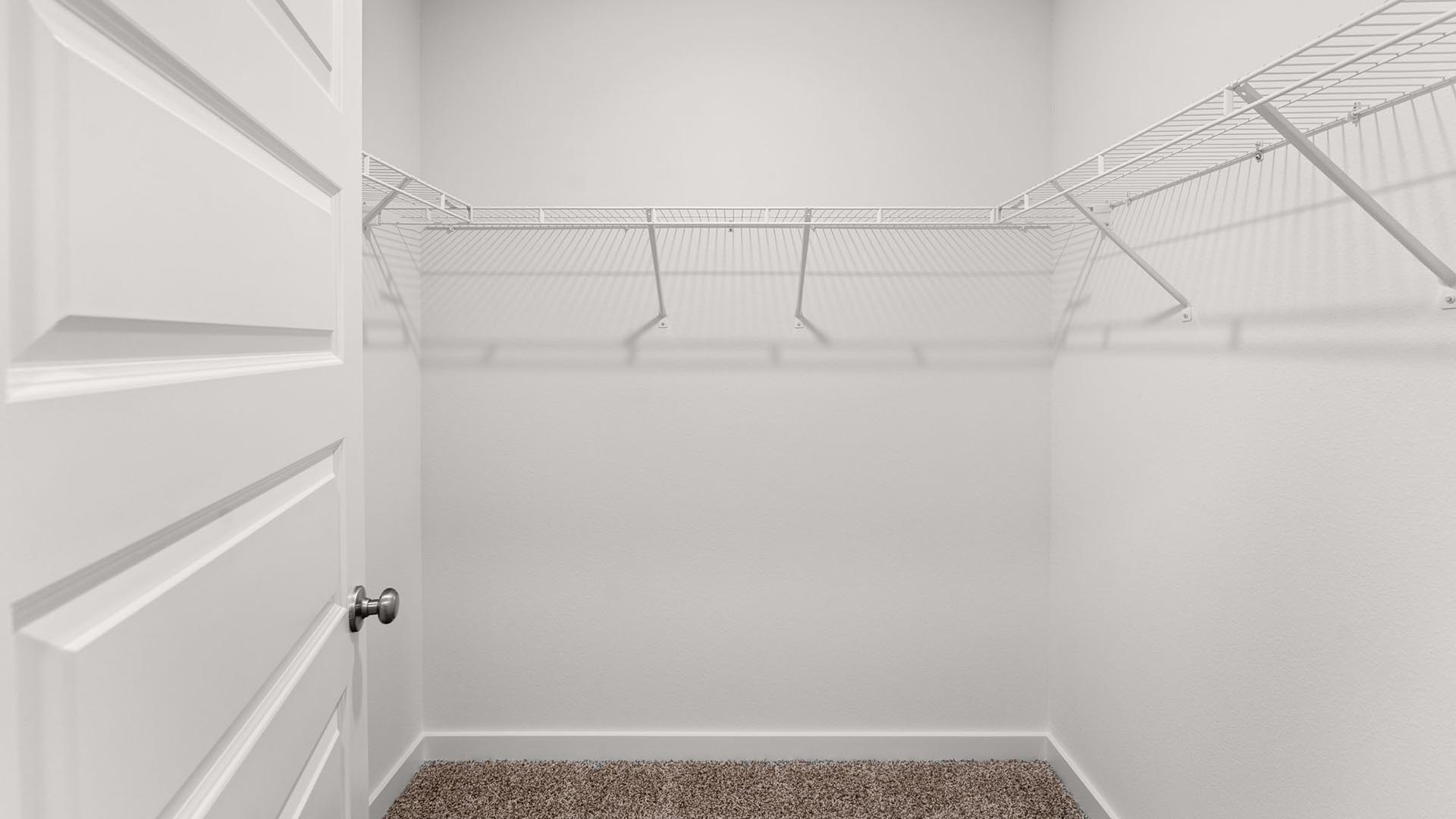 There is a large closet in the primary bathroom