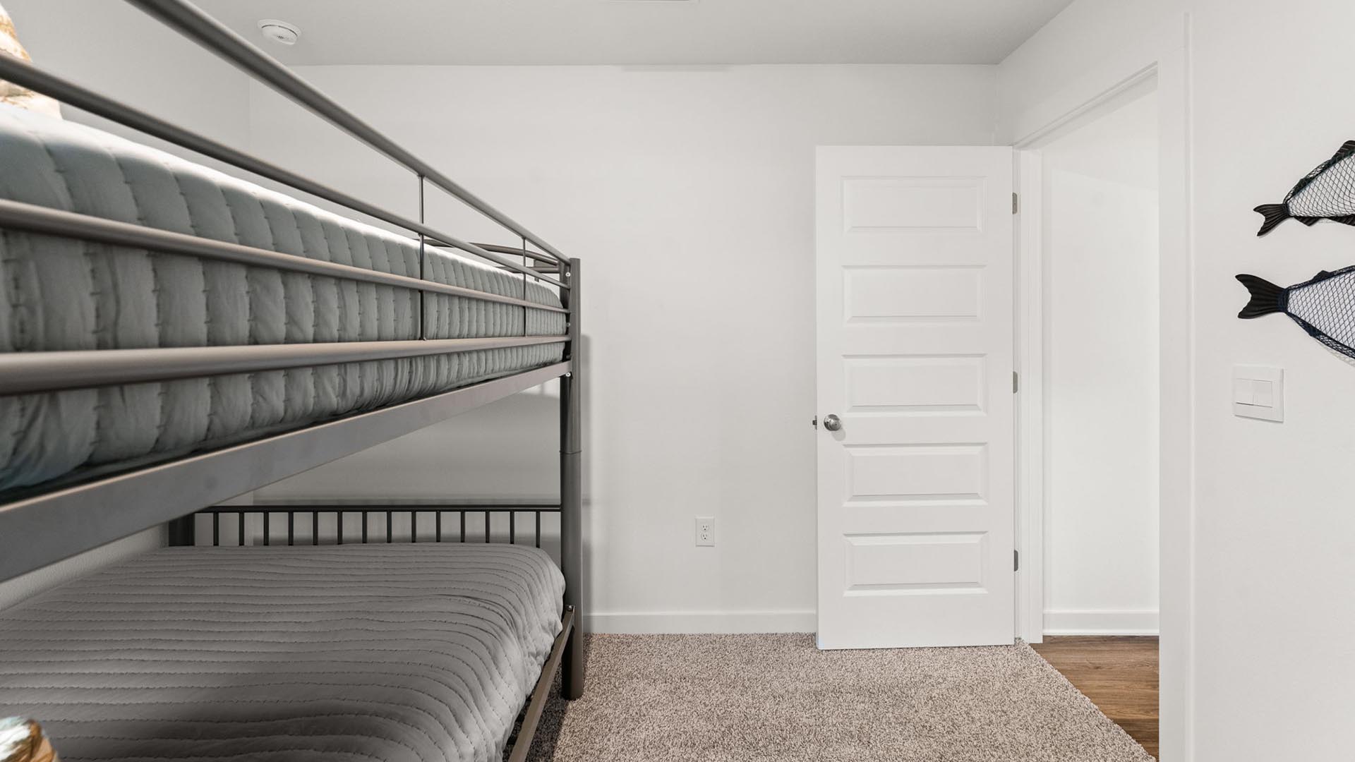 Guest bedroom two has carpet