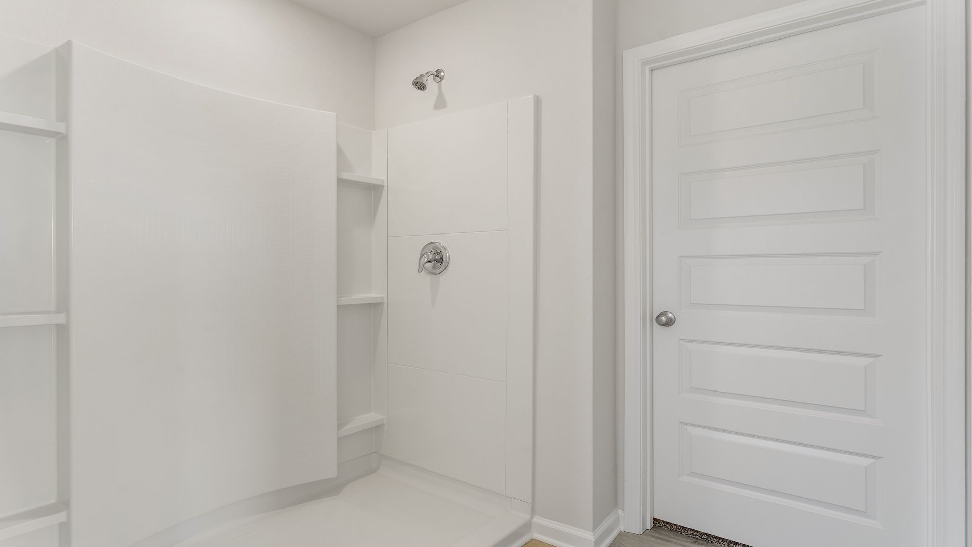 The primary bathroom has a shower