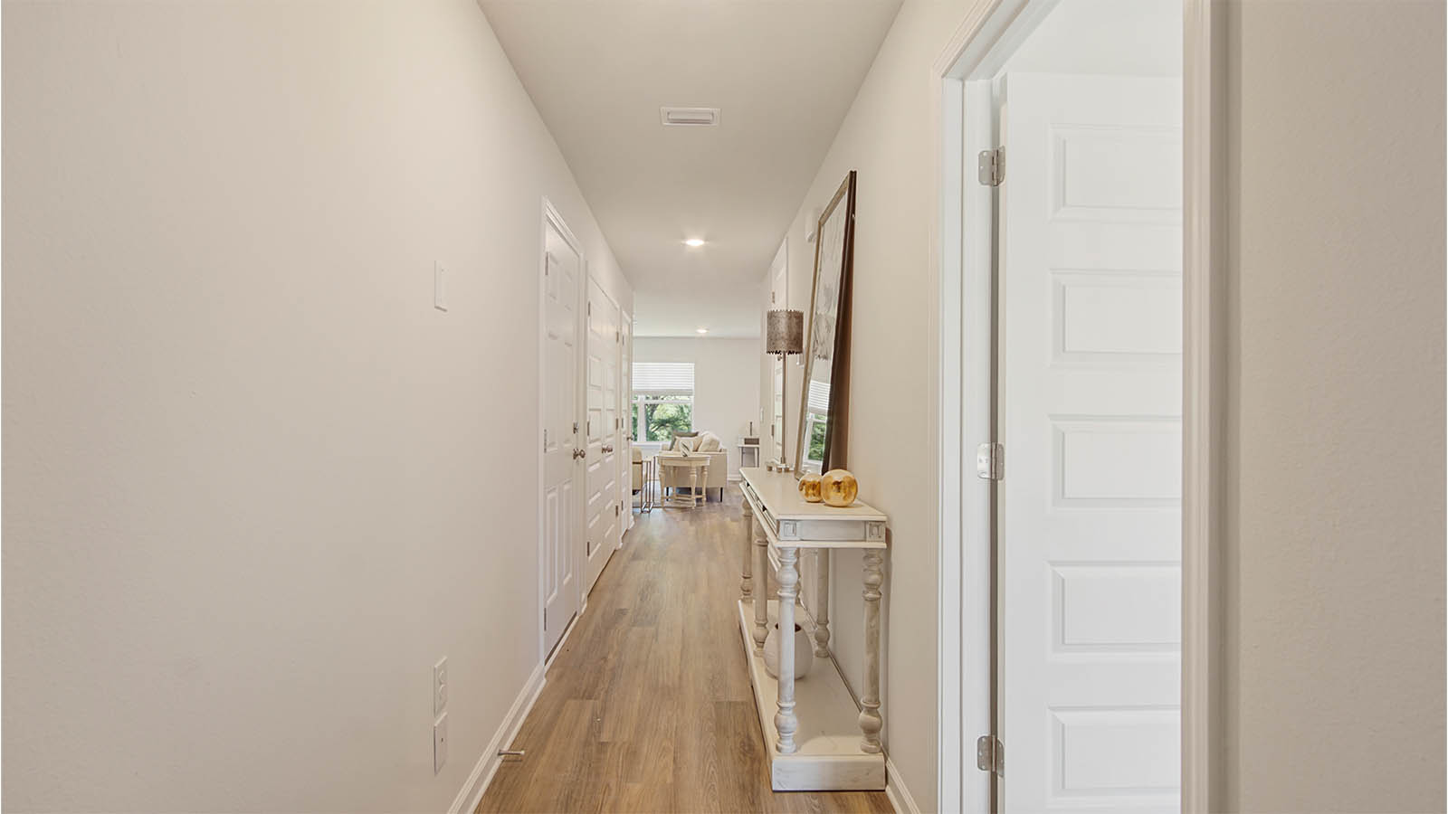 Entry hall with EVP flooring to the living area