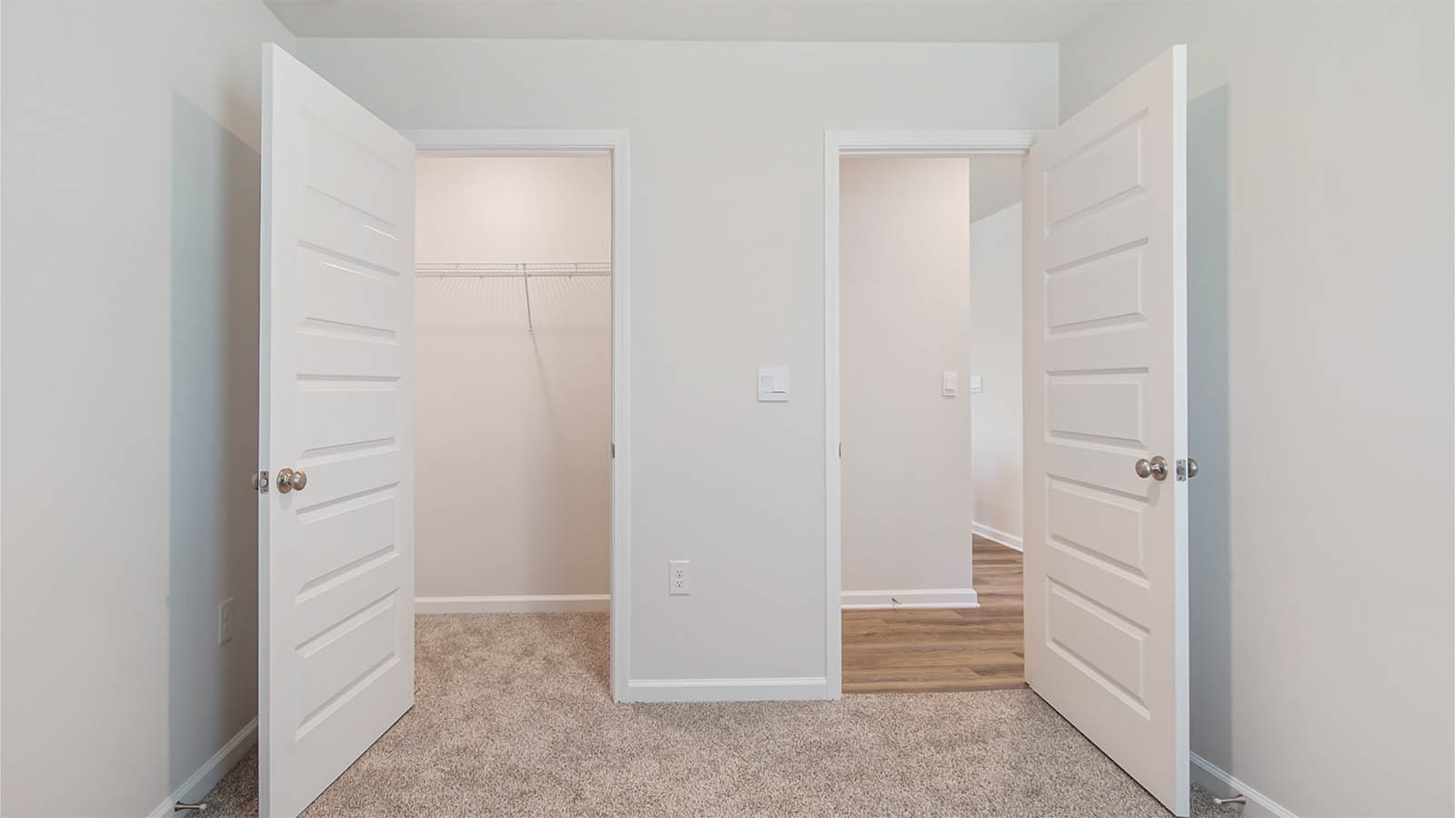 The guest bedrooms have spacious closets