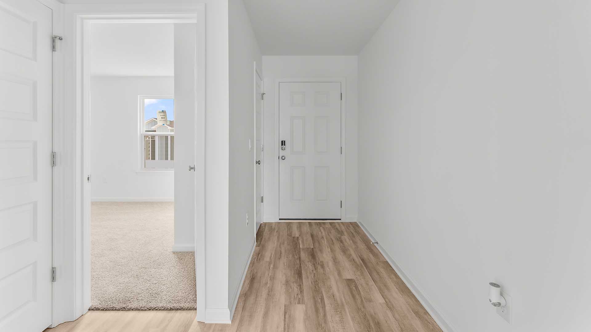 Bright entry hall of the Freeport floor plan