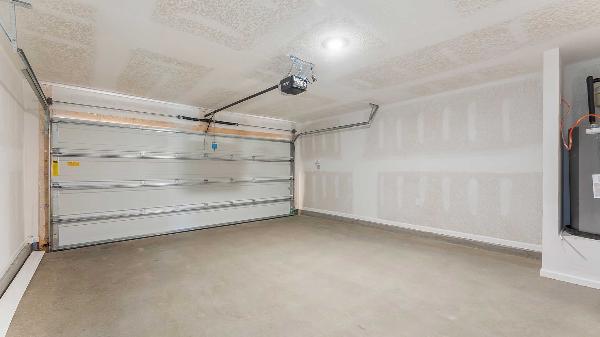 The Freeport has a two car garage with remote access
